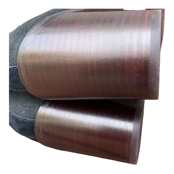 ED Ellen Degeneres NWOT Wallee Black Leather Suede Lace-Up Ankle Boots sz 9.5 - Picture 6 of 9